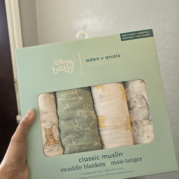 New NWT Aden + Anais 3 pack Disney Winnie the Pooh Muslin - Picture 1 of 3